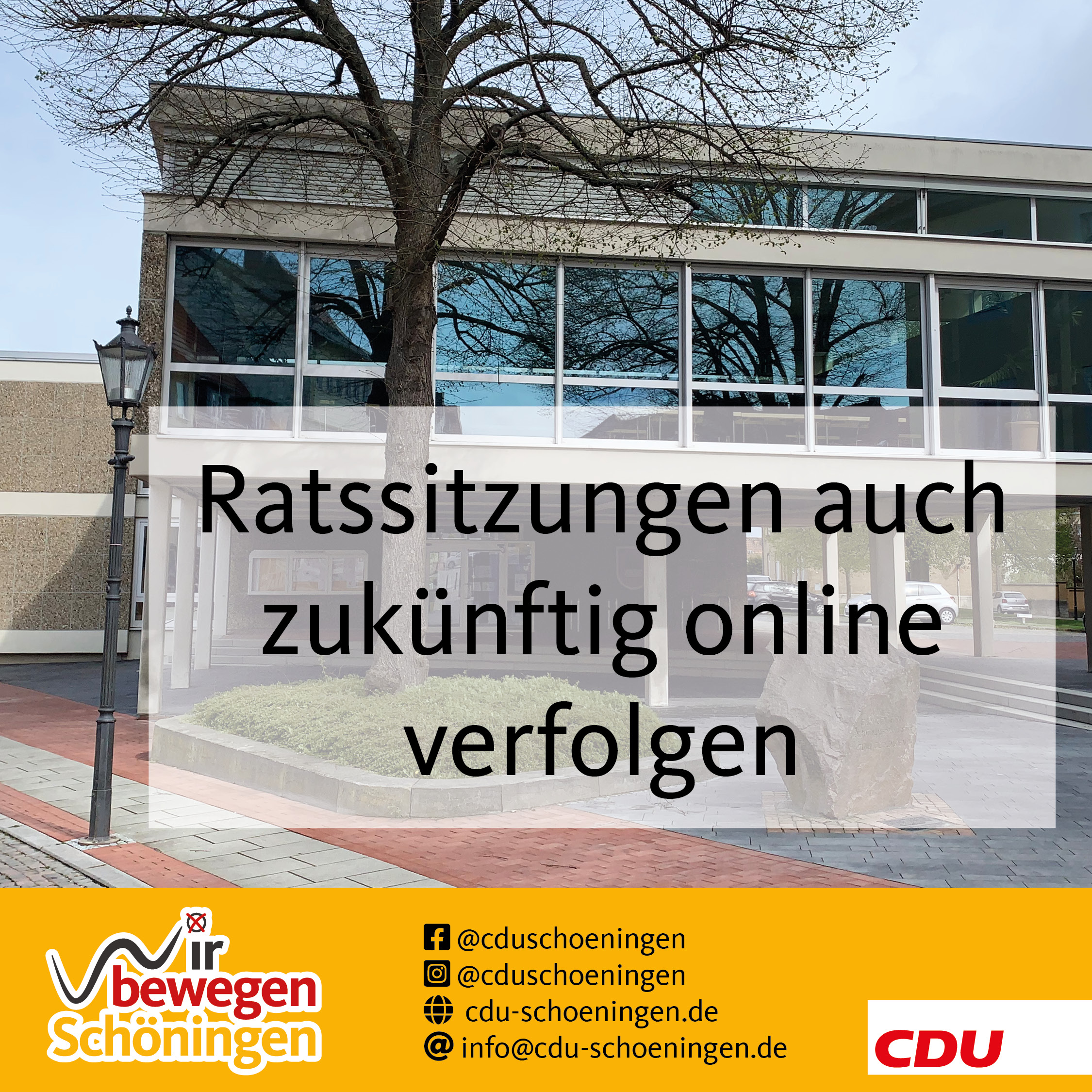 Ratssitzungen auch in Zukunft online verfolgen - dank Initiative der CDU Fraktion Schöningen.